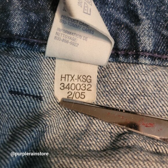 Vtg Tommy Hilfiger Shorts Sz 6 Grommet Pockets Mid Rise Medium Light Wash Y2K - Picture 5 of 11